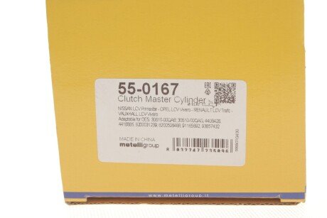 Циліндр зчеплення (головний) metelli 550167