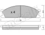 Комплект гальмівних колодок (дискових) metelli 22-0107-0