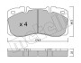 Комплект гальмівних колодок (дискових) metelli 22-0268-0