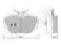 Комплект гальмівних колодок (дискових) metelli 22-0351-0