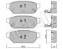 Комплект гальмівних колодок (дискових) metelli 22-0396-0
