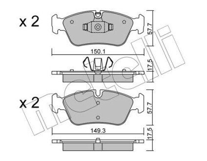 Комплект гальмівних колодок (дискових) metelli 22-0640-0 на Бмв 1 серии