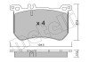 Комплект гальмівних колодок (дискових) metelli 22-1021-0