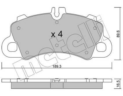 Комплект гальмівних колодок metelli 22-1259-0