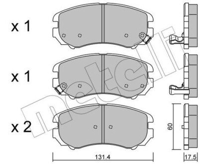 Передние тормозные колодки metelli 22-0503-0