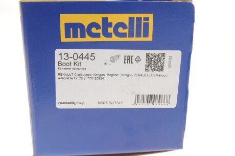 Пыльник шруса (гранаты) внутренний-наружный metelli 130445