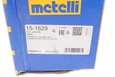 РШ шарнір (к-кт) metelli 151629