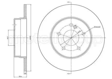 Тормозной диск metelli 23-0485C