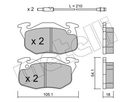 Тормозные колодки metelli 22-0037-0