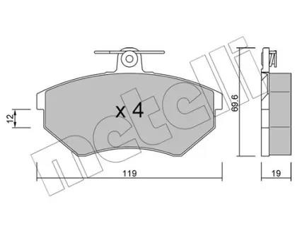 Тормозні (гальмівні) колодки Metelli 22-0050-2