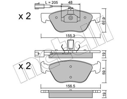 Тормозні (гальмівні) колодки metelli 22-0083-0