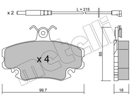 Тормозные колодки metelli 22-0120-0K на Рено 25