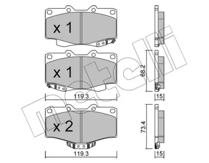 Тормозные колодки metelli 22-0129-0