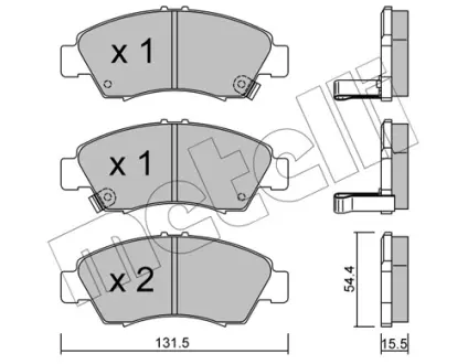 Тормозні (гальмівні) колодки Metelli 22-0138-0