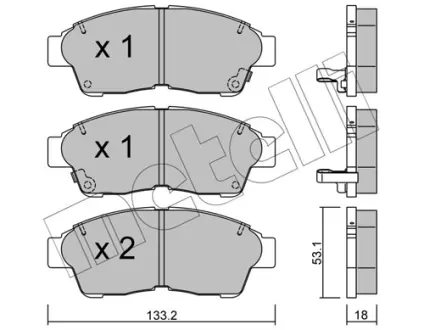Тормозні (гальмівні) колодки Metelli 22-0149-0
