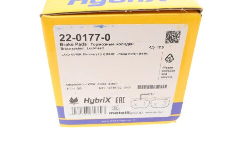 Тормозные колодки metelli 2201770