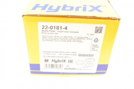 Тормозные колодки metelli 2201814