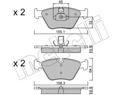 Тормозные колодки metelli 22-0207-3