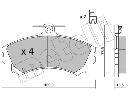 Тормозні (гальмівні) колодки Metelli 22-0216-0
