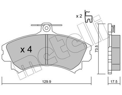 Тормозні (гальмівні) колодки metelli 2202161