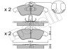 Тормозні (гальмівні) колодки metelli 22-0256-1