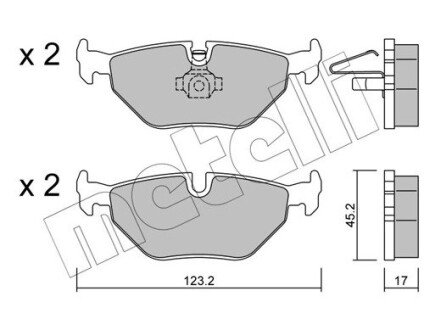 Тормозные колодки metelli 22-0261-0 на Rover 75