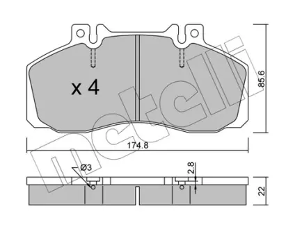 Тормозні (гальмівні) колодки Metelli 22-0267-0