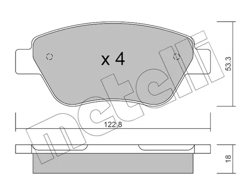 Тормозные колодки metelli 22-0321-1