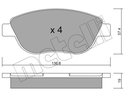 Тормозные колодки metelli 22-0322-1