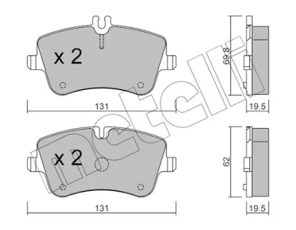 Тормозні (гальмівні) колодки Metelli 22-0342-0