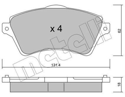 Тормозные колодки metelli 2203490