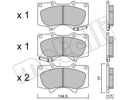 Тормозные колодки metelli 22-0454-0