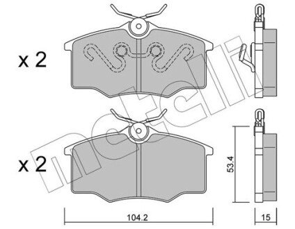 Тормозные колодки metelli 22-0537-0