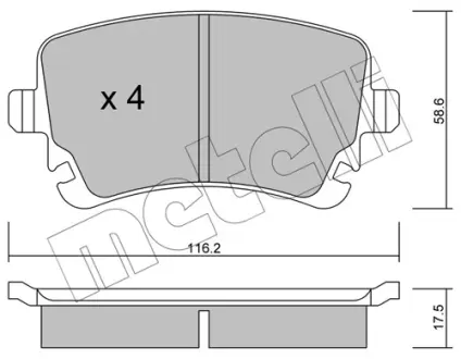 Тормозні (гальмівні) колодки Metelli 22-0554-2