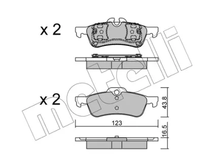 Тормозні (гальмівні) колодки Metelli 22-0556-0