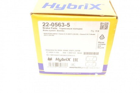 Тормозні (гальмівні) колодки metelli 2205635