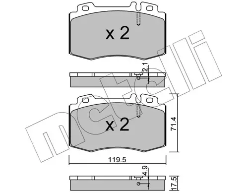 Тормозные колодки metelli 22-0563-5