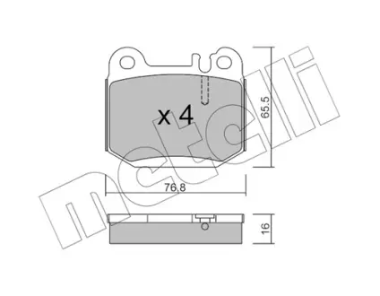 Тормозні (гальмівні) колодки Metelli 22-0564-0