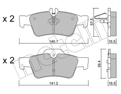 Тормозні (гальмівні) колодки Metelli 22-0568-0
