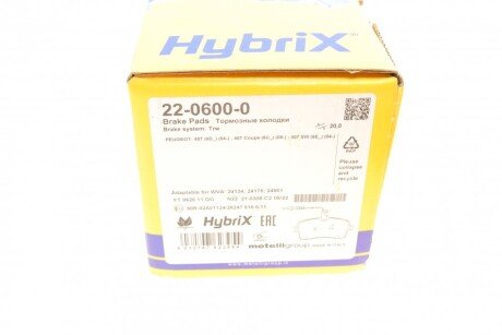 Тормозні (гальмівні) колодки metelli 2206000