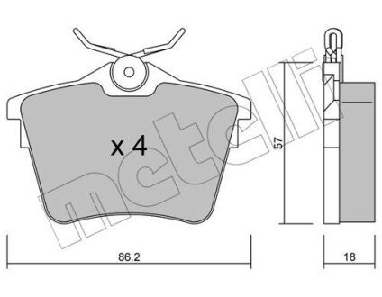 Тормозные колодки metelli 22-0602-0