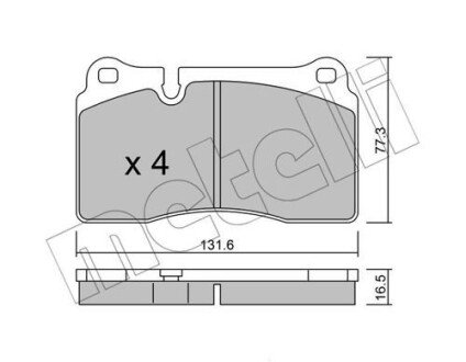 Тормозні (гальмівні) колодки metelli 22-0659-0