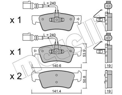 Тормозные колодки metelli 22-0661-0