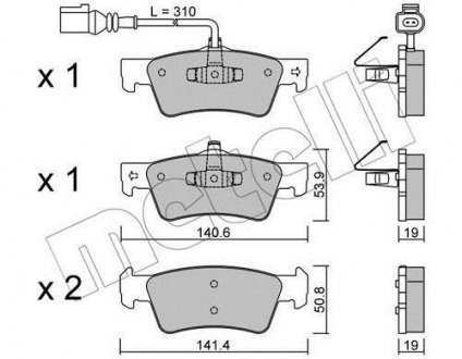 Тормозні (гальмівні) колодки metelli 22-0661-1