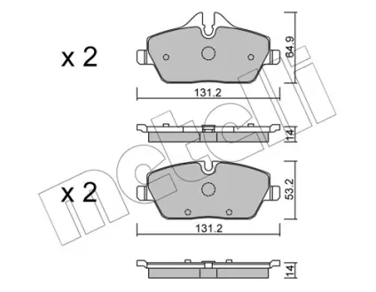 Тормозні (гальмівні) колодки Metelli 22-0664-2