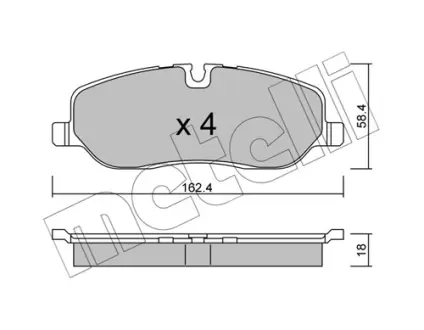 Тормозные колодки metelli 22-0693-0