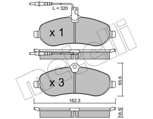 Тормозные колодки metelli 22-0707-0