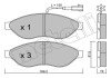 Тормозні (гальмівні) колодки metelli 22-0708-0