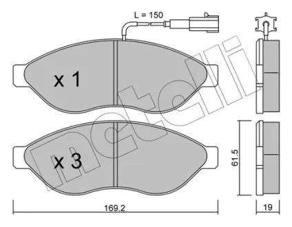 Тормозні (гальмівні) колодки Metelli 22-0708-0