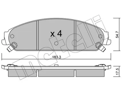 Тормозні (гальмівні) колодки Metelli 22-0717-0